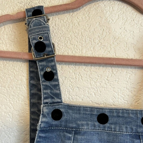 NASTY GIRL SIZE Small WASHED DENIM MINI DUNGAREE DRESS Overall - Picture 7 of 9